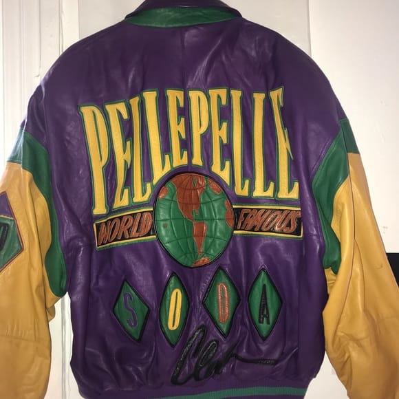 Vintage 1990 Pelle Pelle Leather Jacket - Bombers Jacket